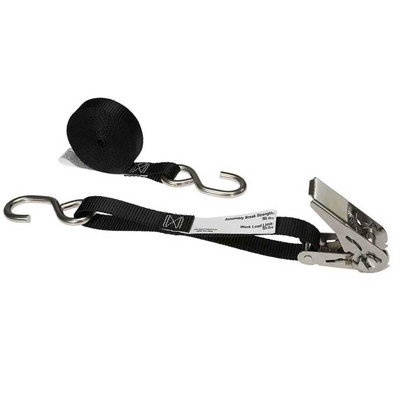 1 cinturino a cricchetto per pollice in acciaio inossidabile nero da 10' con ganci in filo metallico