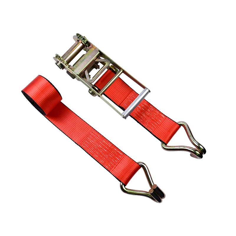 3 cinghie a cricchetto rosse da 30' con ganci in filo metallico