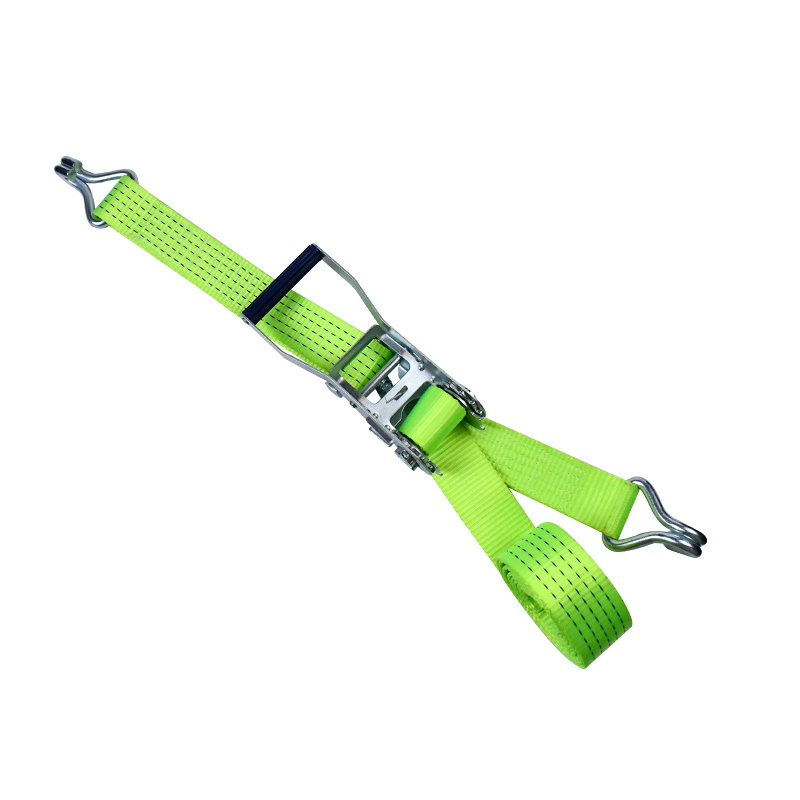 Cinghia a cricchetto verde da 50 mm, 5.000 kg, con ganci ad artiglio