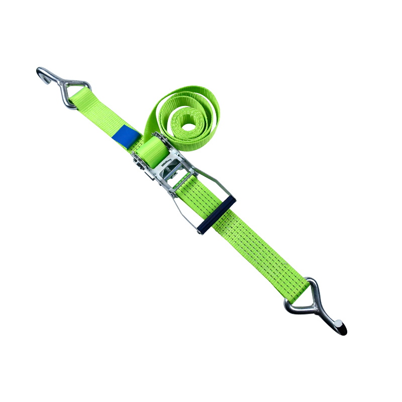 Cinghie a cricchetto resistenti verdi 5T con ganci a J singolo